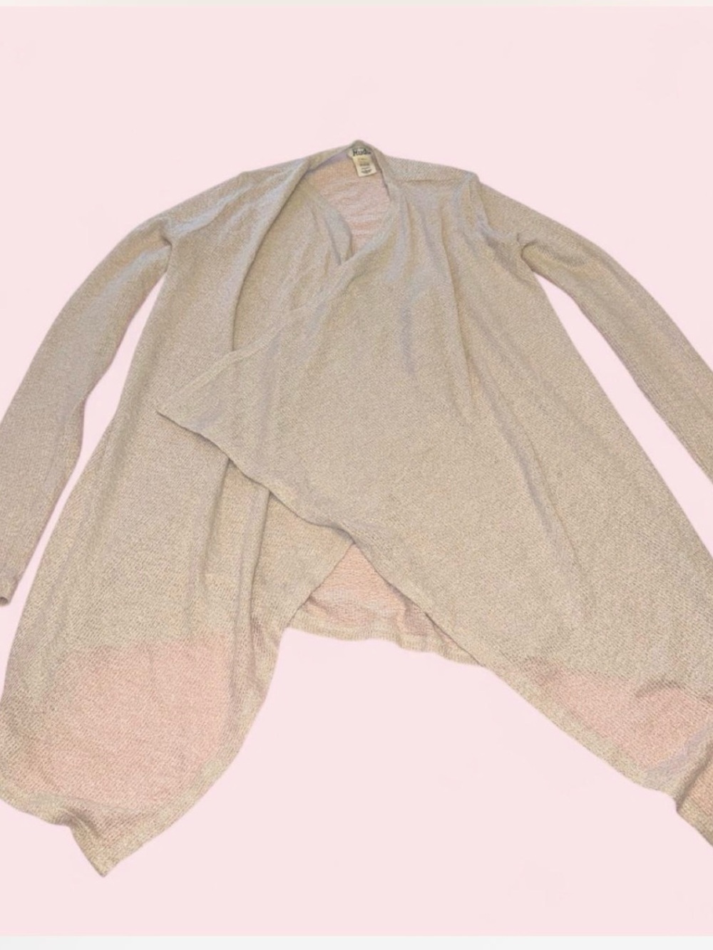 Mudd Light Beige Open-Front Women’s Cardigan Sweater